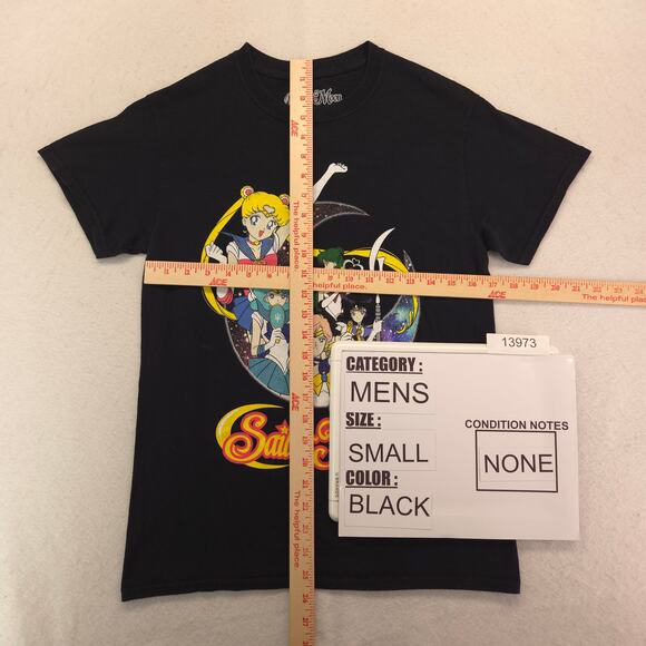 Sailor Moon Anime Graphic Short Sleeve Crew Neck T Shirt Mens Size S Black - Picture 5 of 9